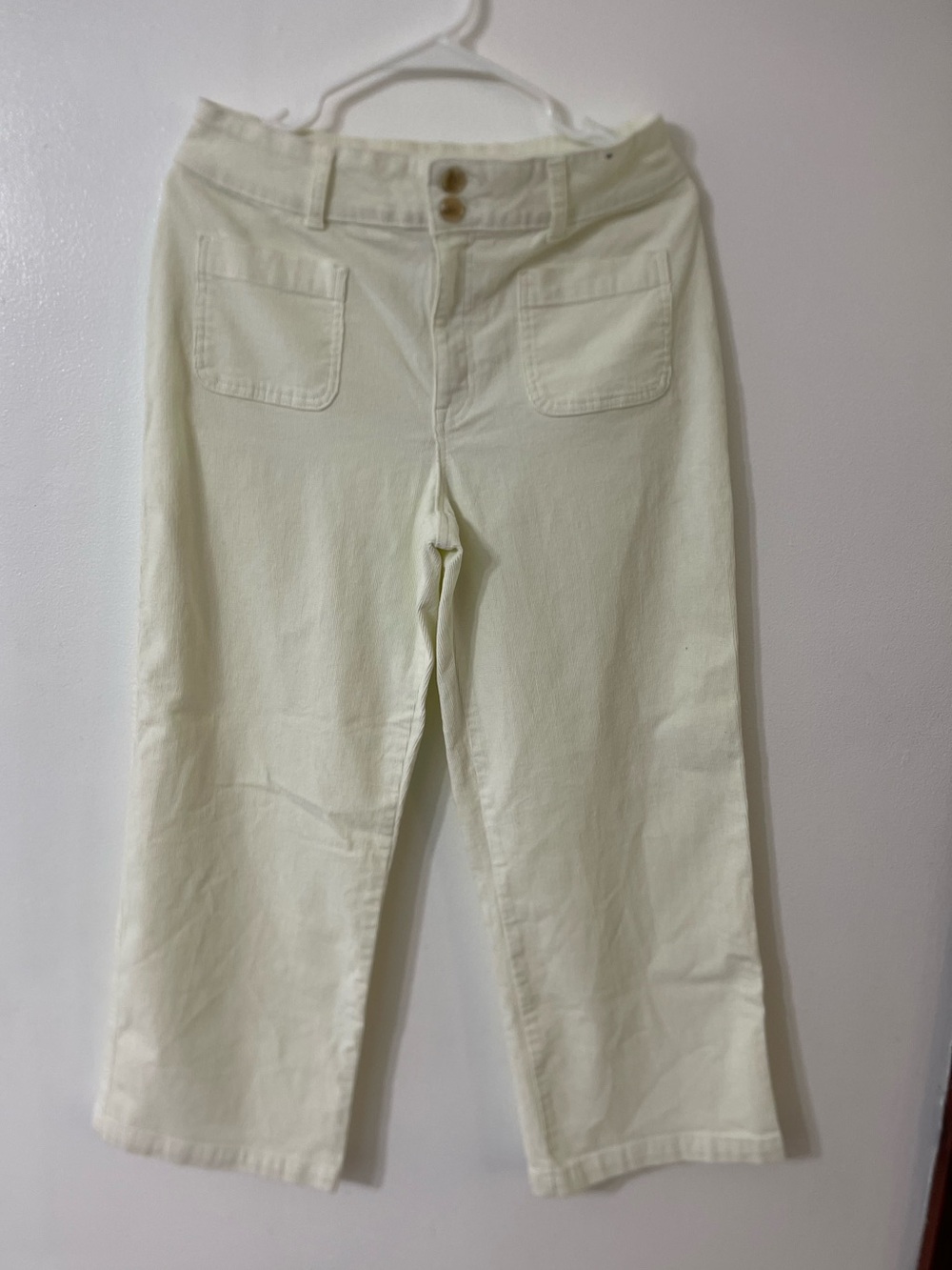 Maurices Cream Corduroy capri Pants